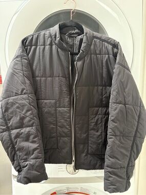 Athleta black Quilted Bomber Jacket